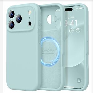Mint Green Silicone Protective Case for iPhone 17 PRO MAX